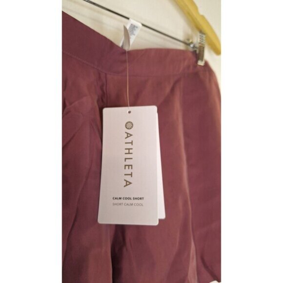 NWT ATHLETA Calm Cool Shorts Rose Women's Sz XL Yoga Gym Wear Workout Athleisure - Picture 4 of 7
